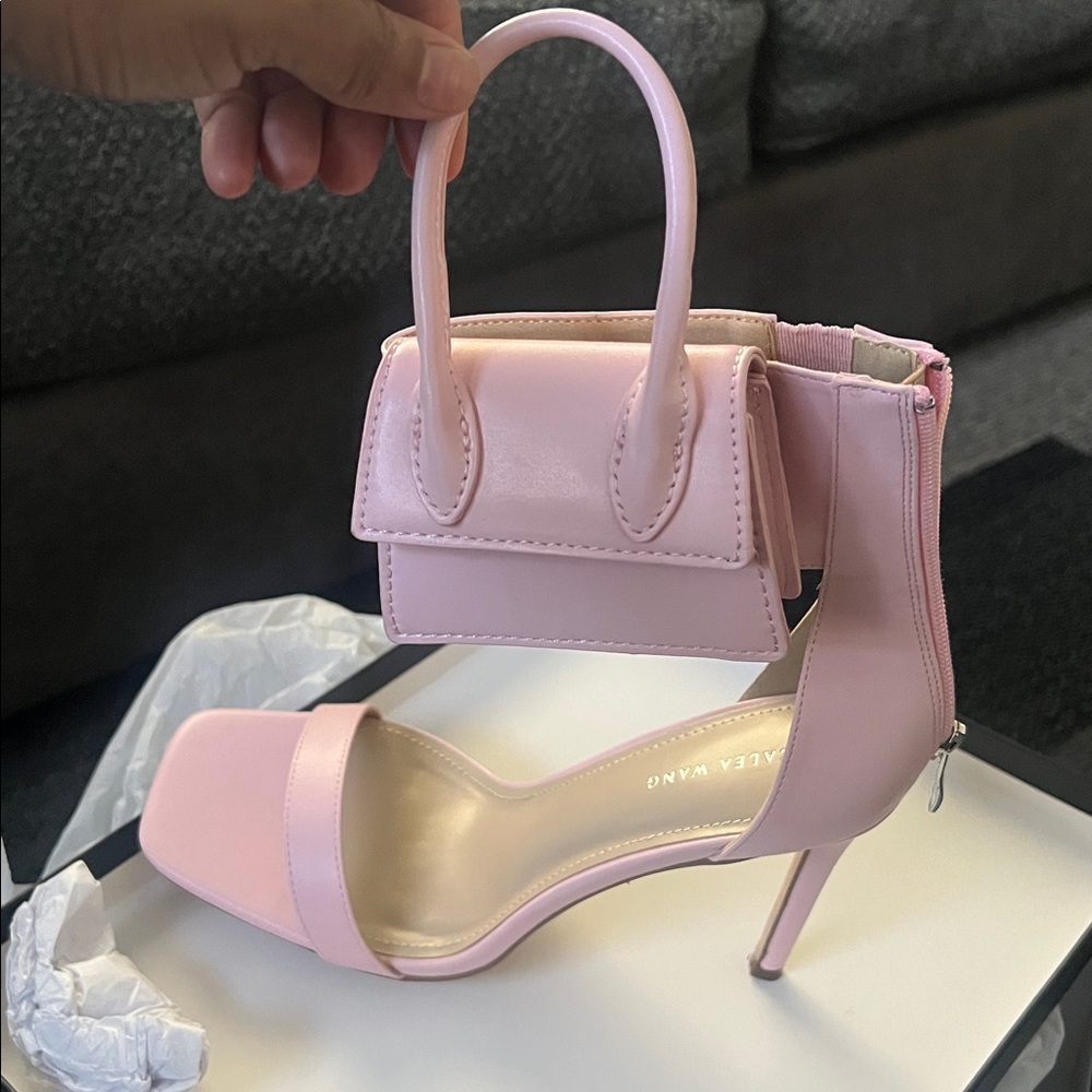 AKIRA AZALEA WANG GLENDA PINK PURSE ANKLE STRAP SANDAL Size 11